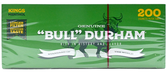 Bull Durham Cigarette Tubes Menthol King 200ct 